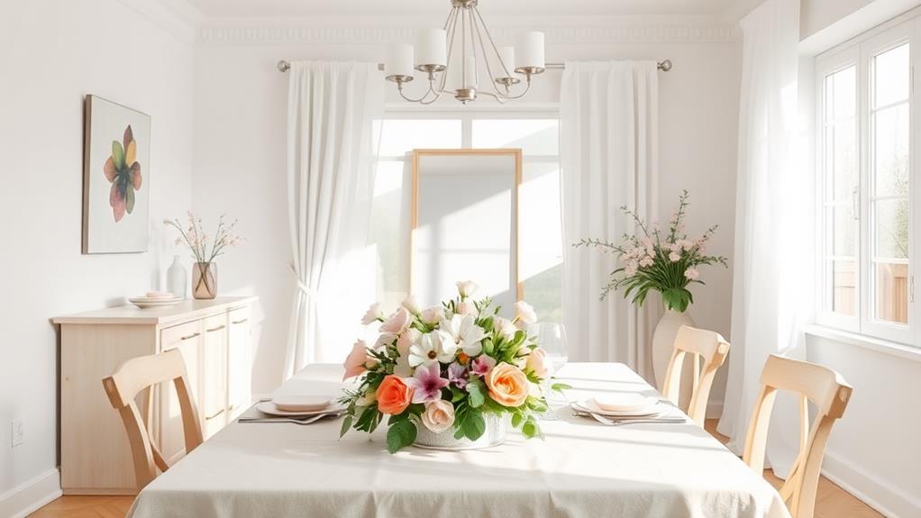 spring dining room decor