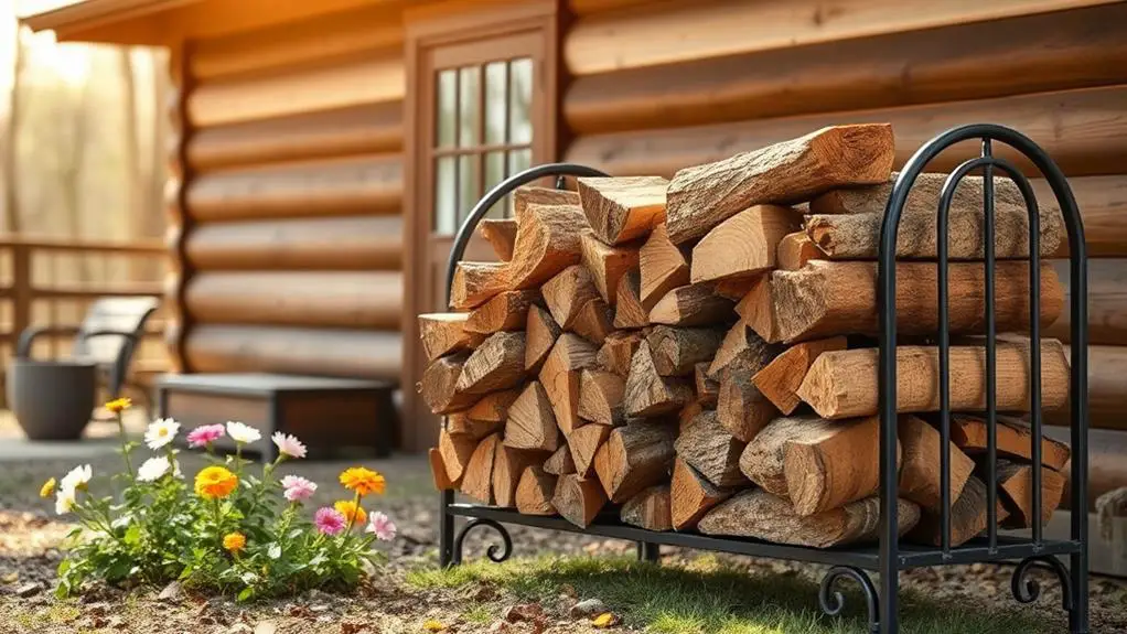 spring firewood storage decor