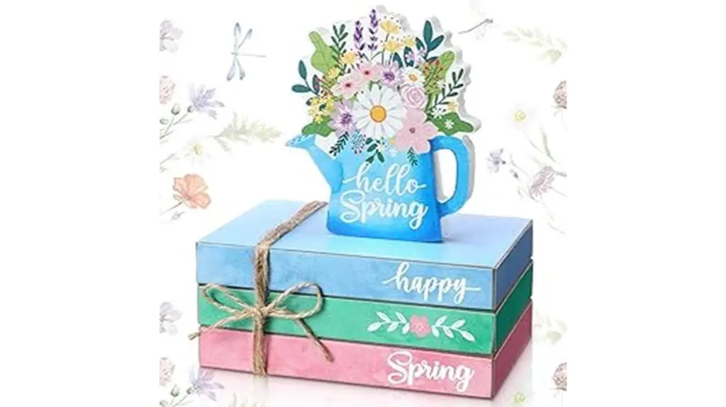 spring flower book decor