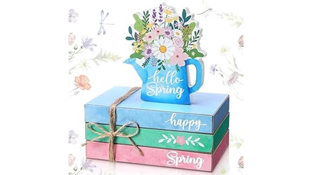 spring flower tiered decor