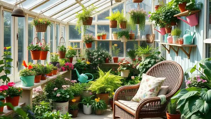 spring greenhouse decor ideas