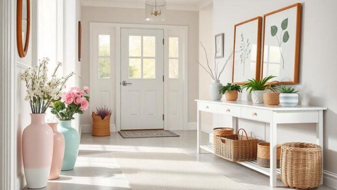 spring hallway decor ideas