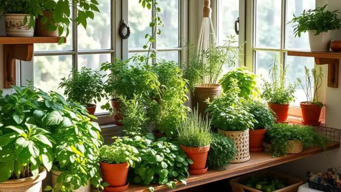 spring herb garden decor ideas