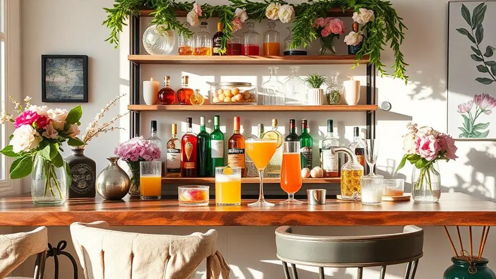 spring home bar decor choices