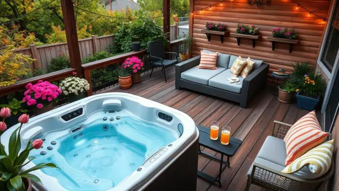 spring hot tub decor ideas