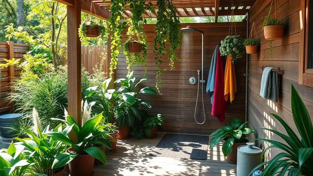 spring outdoor shower decor considerations