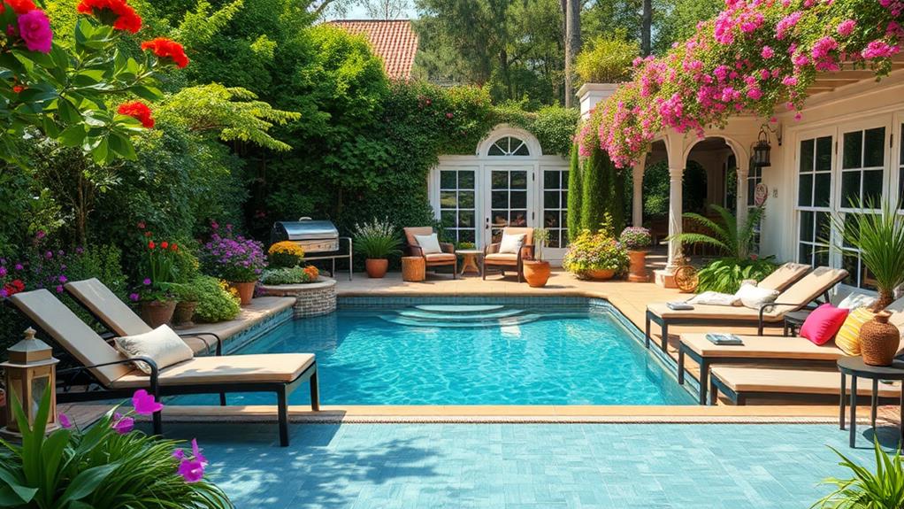 spring pool area decor factors