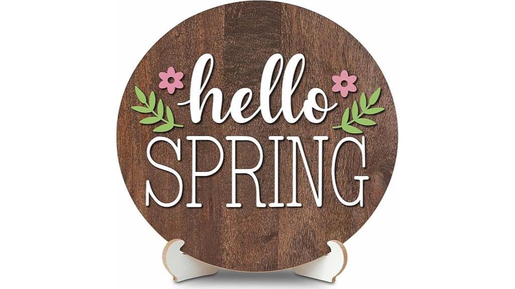 spring round wooden decor