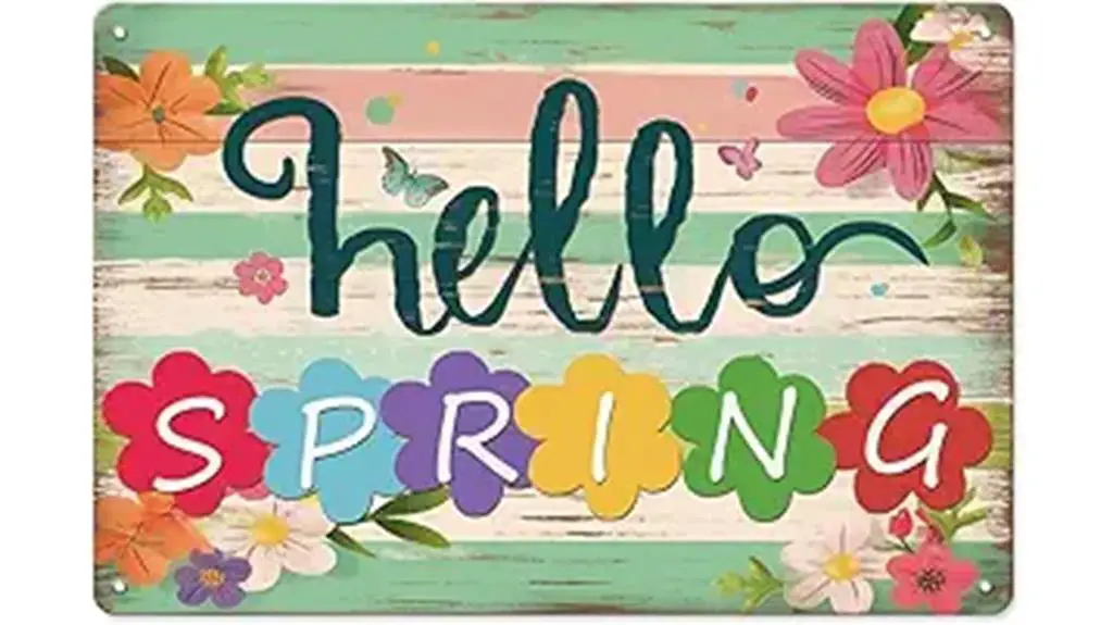 spring themed door decoration sign