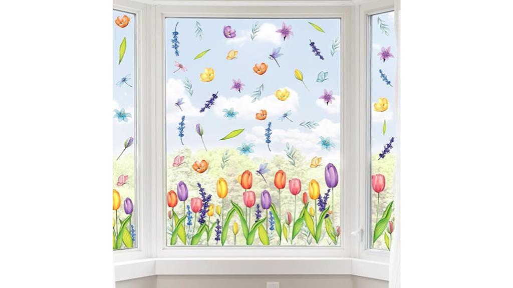 spring themed home window decor