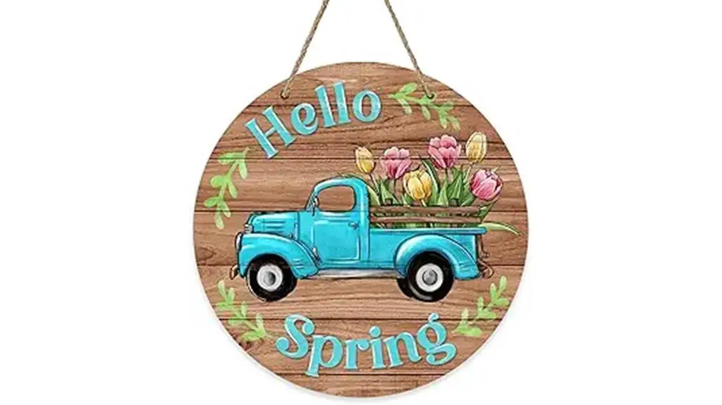 spring tulip truck door sign