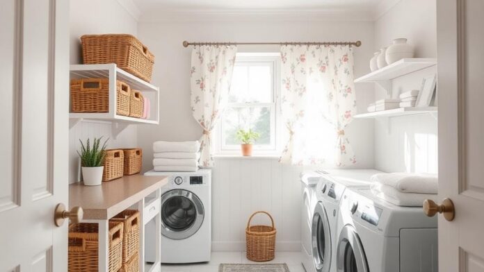 spring utility room makeover ideas