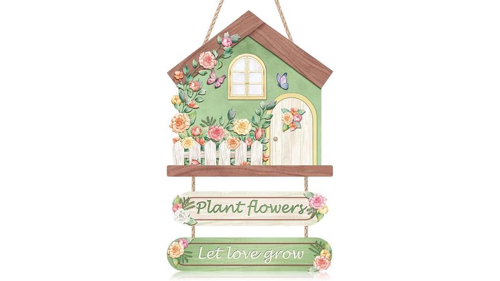 spring welcome wooden plaque