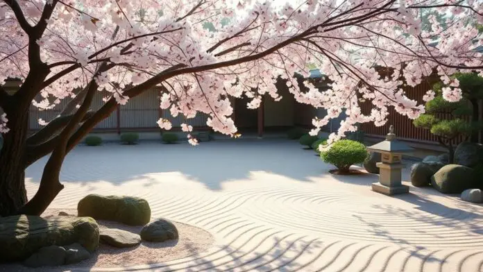 spring zen garden decor