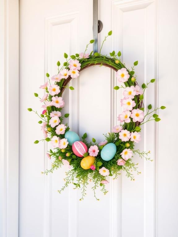 springtime floral door decoration