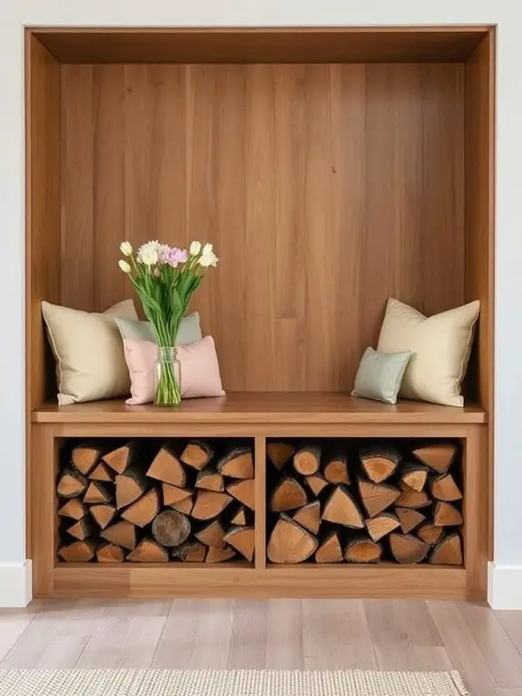 storage bench design feature