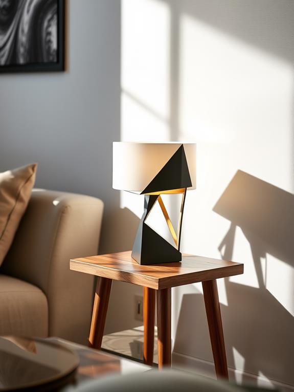 stylish geometric table lighting