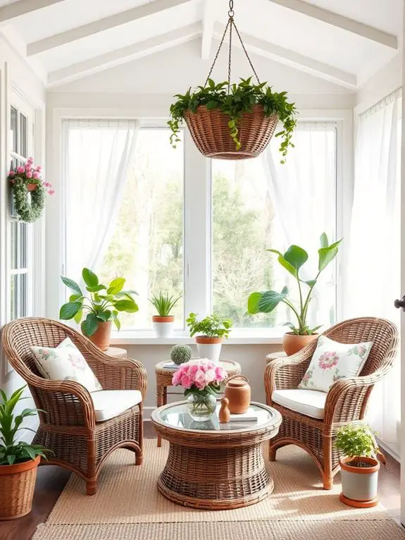 stylish wicker furniture details