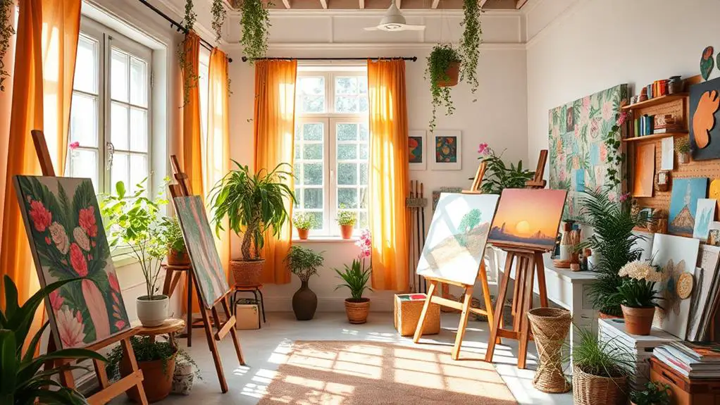 summer art studio decor