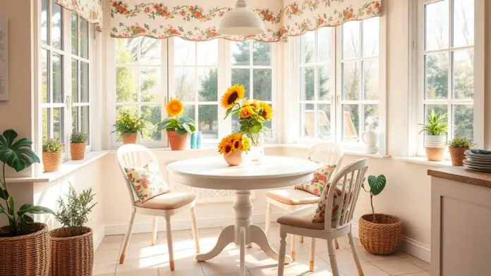 summer breakfast nook decor