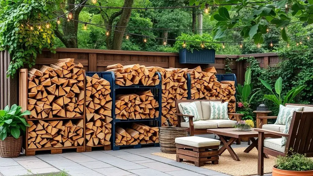 summer firewood storage decor considerations