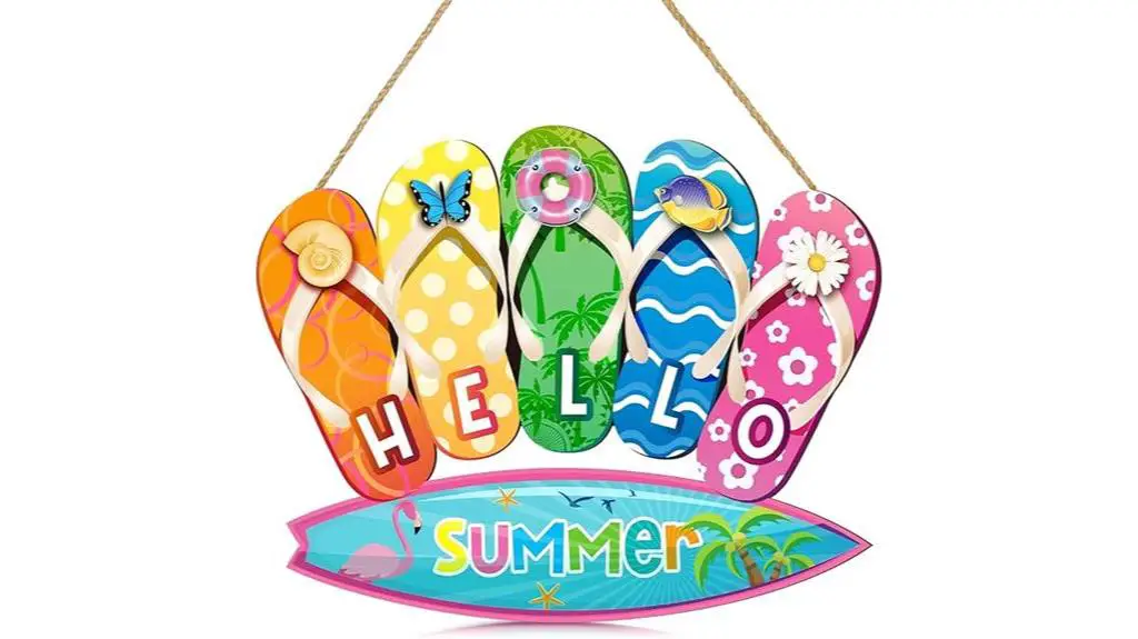 summer flip flop sign