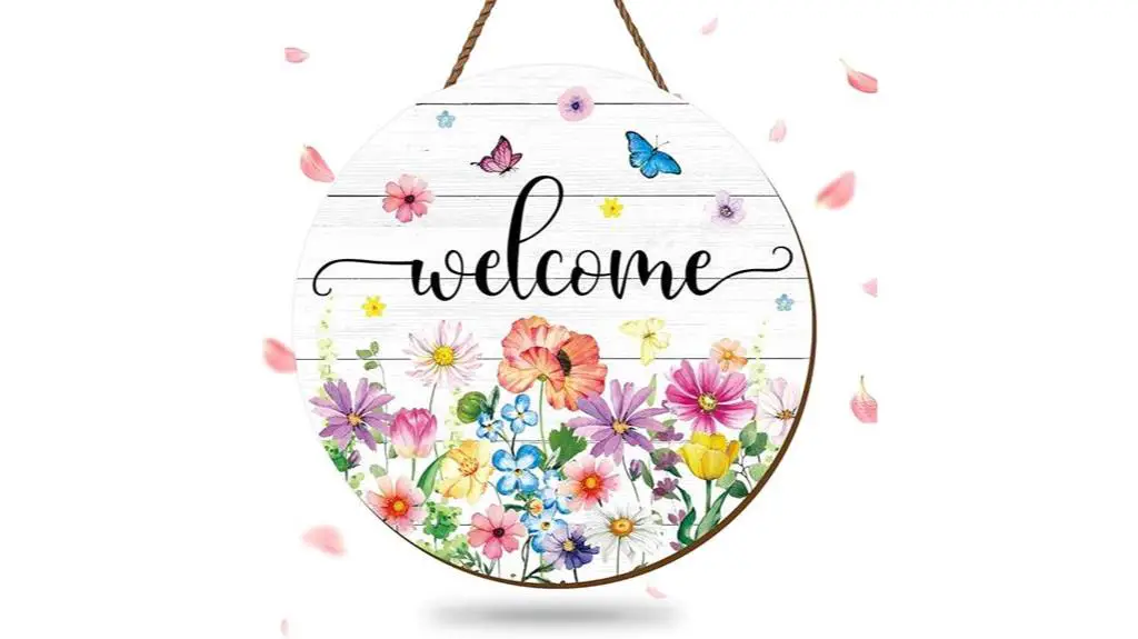 summer flower welcome sign