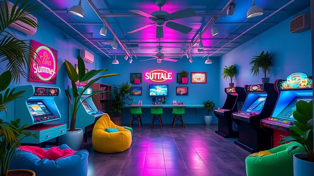 summer game room decor tips