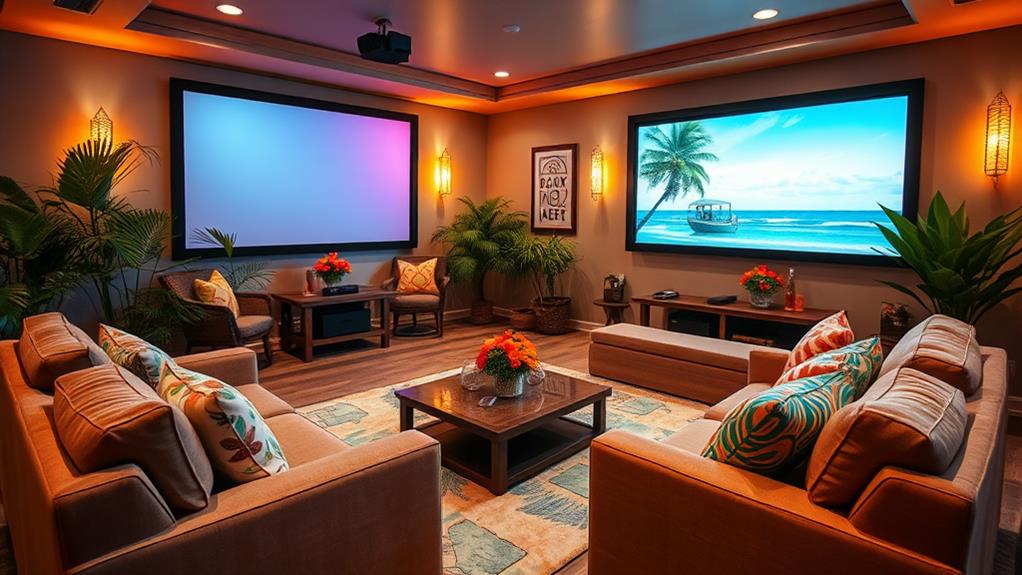 summer home theater decor