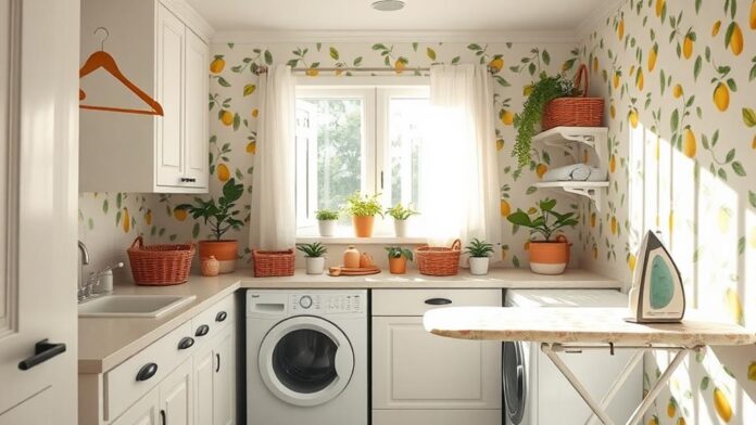 summer laundry room decor ideas