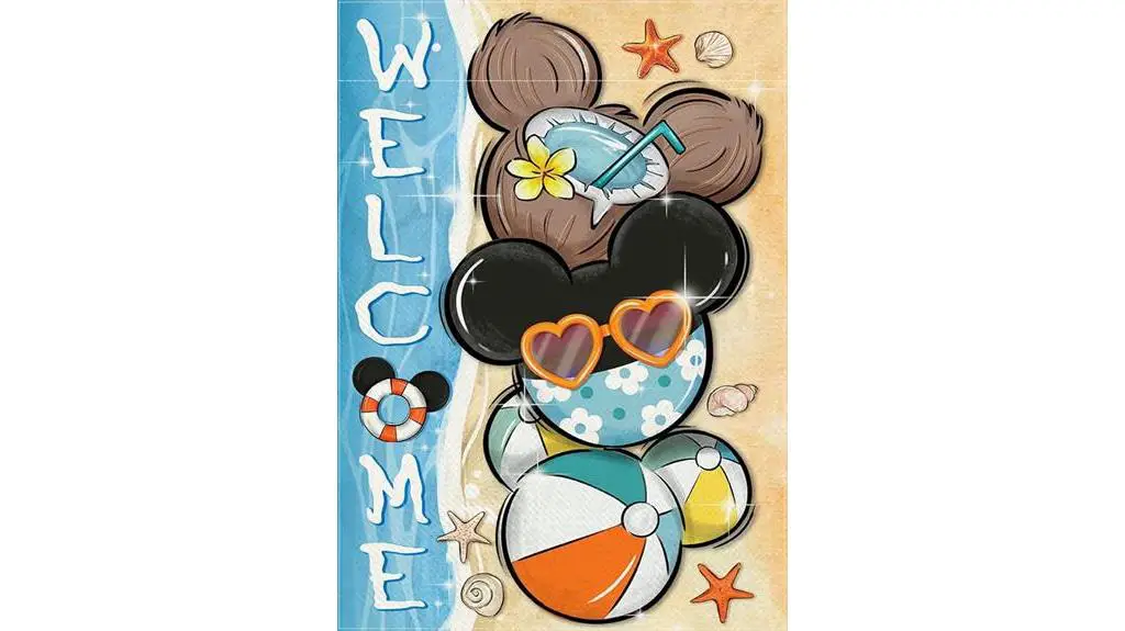 summer mouse garden flag