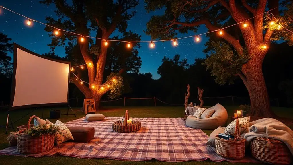 summer outdoor cinema decor