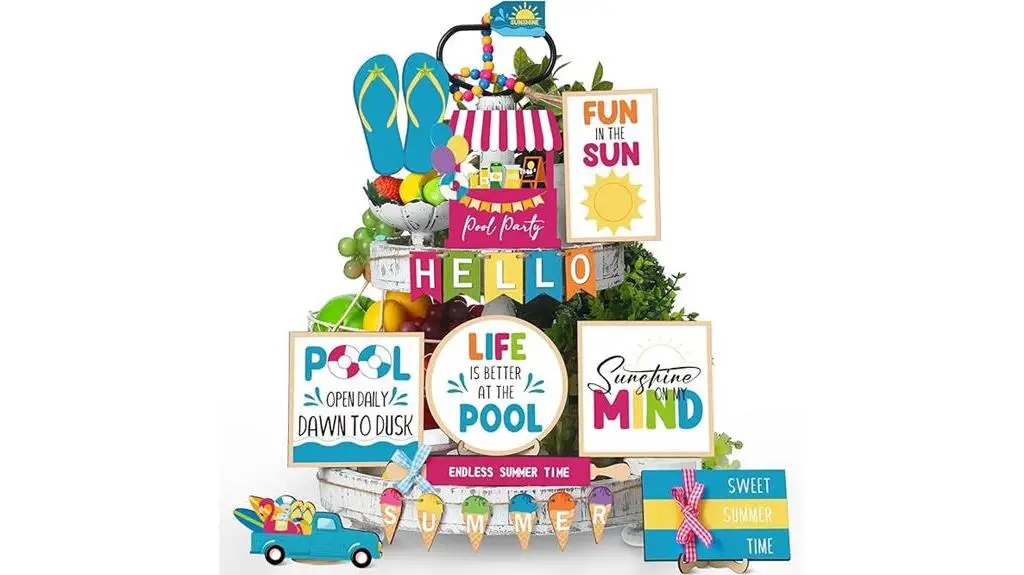 summer pool decor set