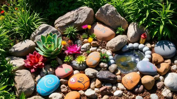 summer rock garden decor ideas