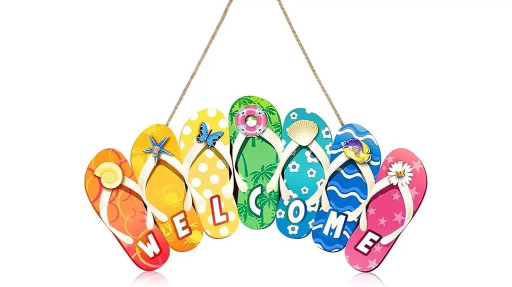 summer slippers door decor