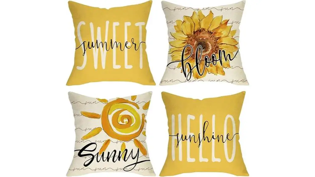 summer sunflower pillow set