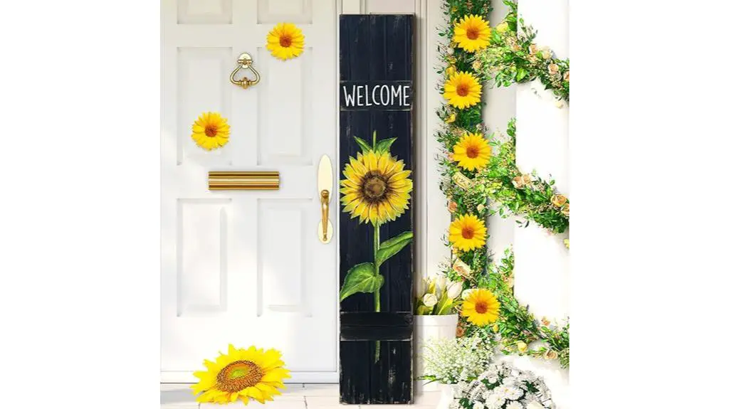 summer sunflower welcome sign