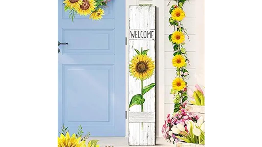 summer sunflower welcome sign