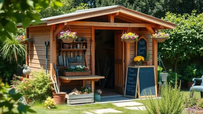 summer tool shed decor ideas