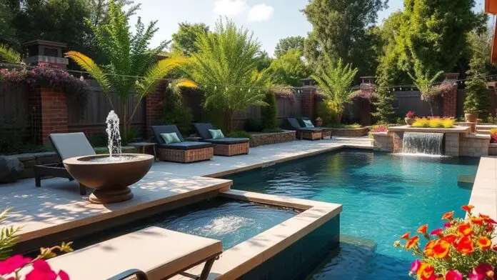 summer water feature decor