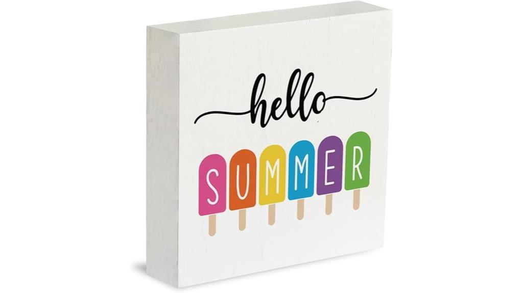 summer wooden box sign