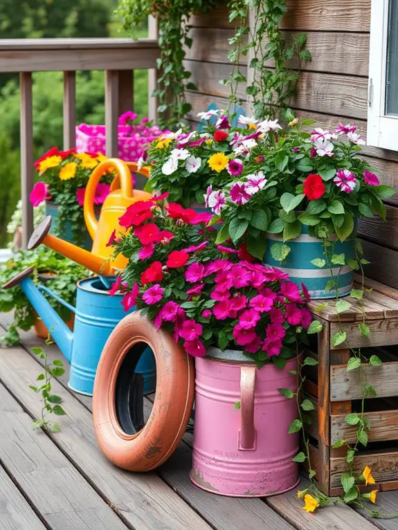 sustainable gardening with upcycling