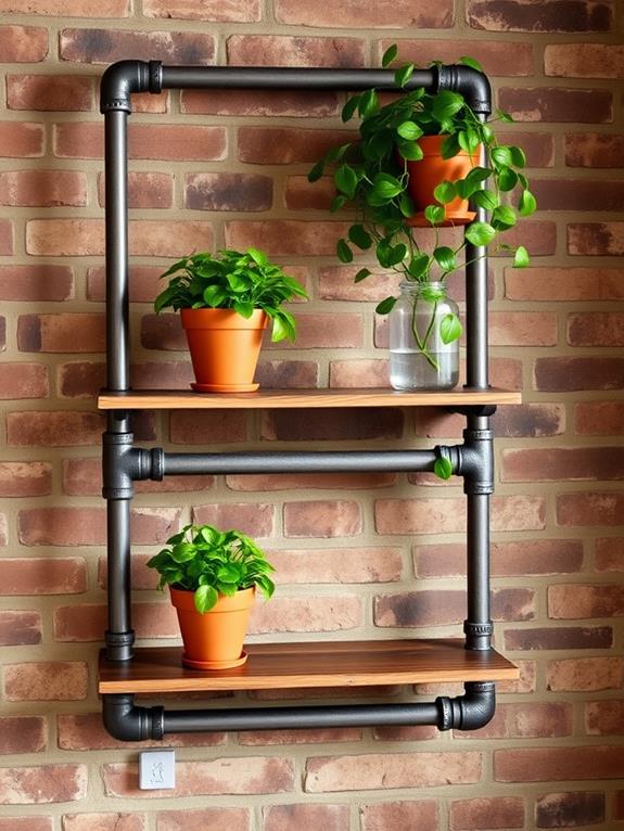 sustainable pipe shelf design