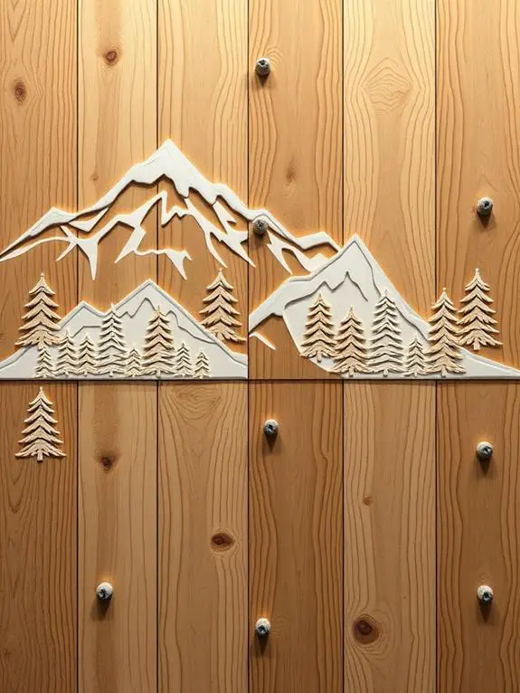 textured alpine design panels