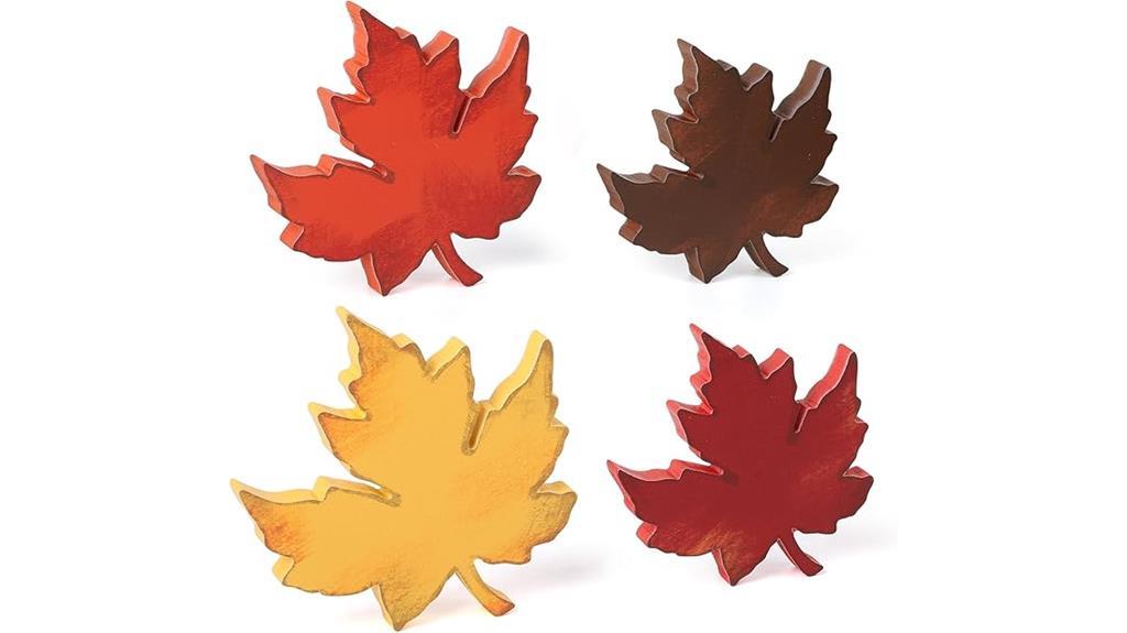 thanksgiving wooden leaf decor