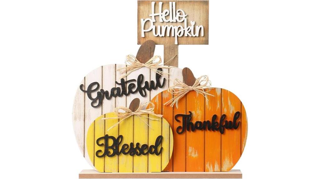 thanksgiving wooden tabletop sign