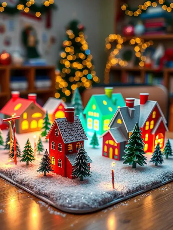three dimensional paper village