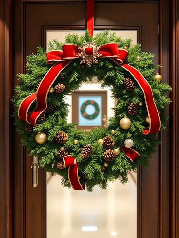 traditional holiday door decor