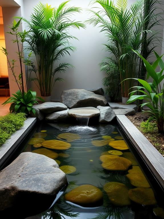 tranquil indoor water features