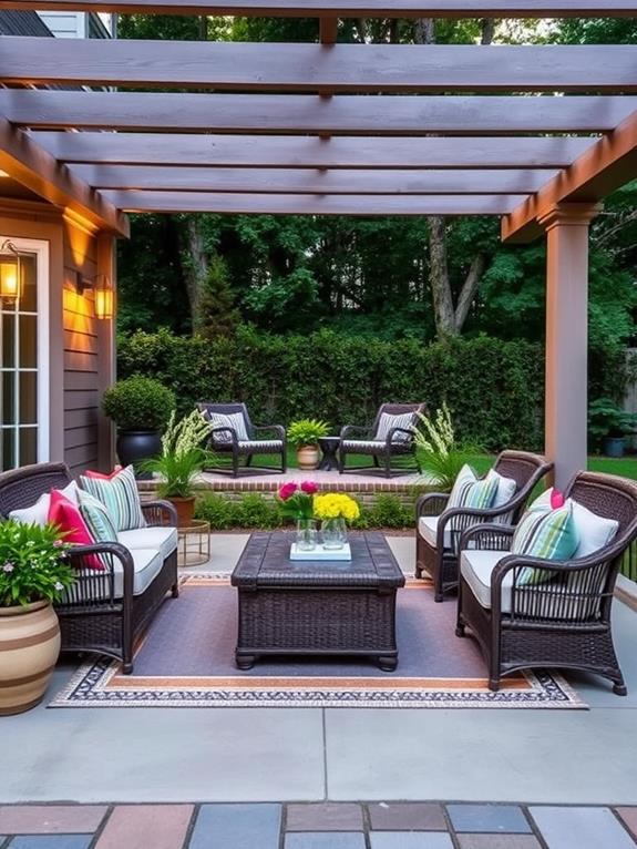 tranquil outdoor lounge space